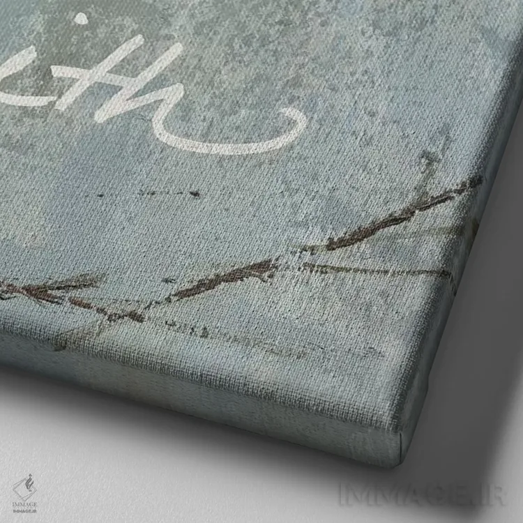 تابلو دوستان نخی اثر کارول رابینسون - نمای نزدیک بافت بوم