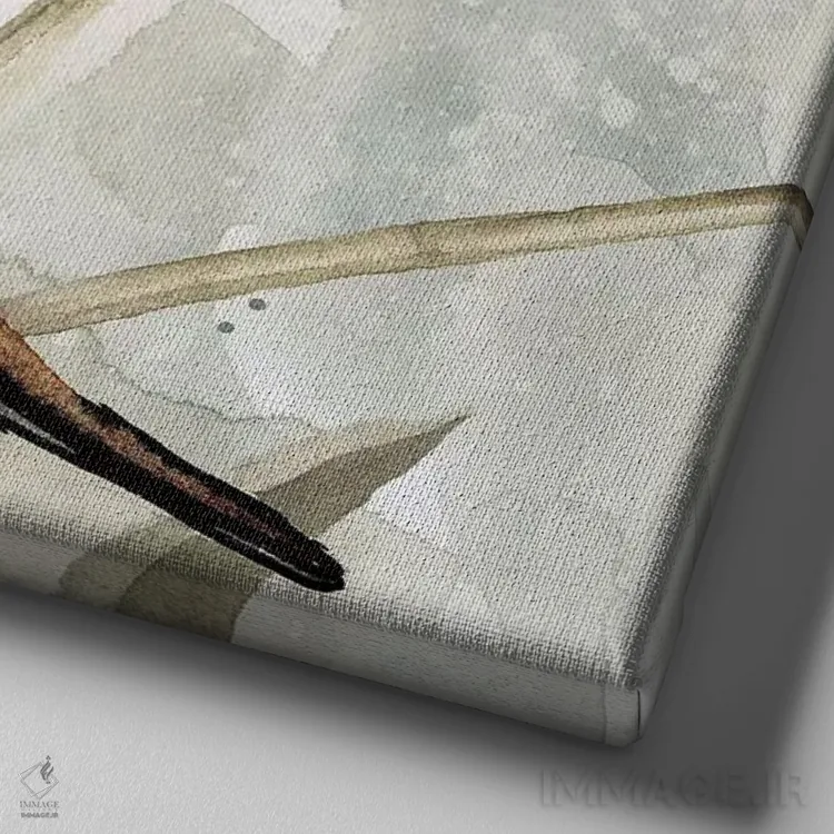 تابلو بهار خنثی شمارهٔ ۲ اثر کارول رابینسون - نمای نزدیک بافت بوم