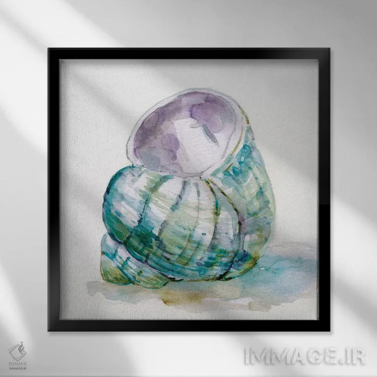 تابلو صدف مالِکُن شمارهٔ ۵ (محل ساحلی) اثر کارول رابینسون - نمای قابدار مشکی