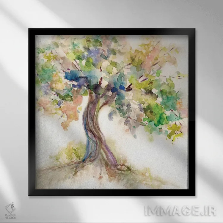 تابلو درخت زندگی اثر کارول رابینسون - نمای قابدار مشکی