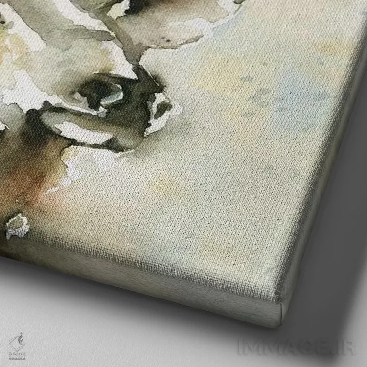 تابلو ظاهر شدن از میان مه اثر کارول رابینسون - نمای نزدیک بافت بوم