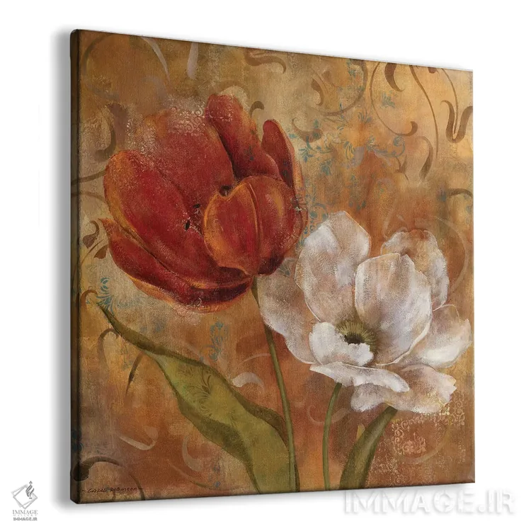 تابلو دوئت گلها ۲ اثر کارول رابینسون - نمای پرسپکتیو محصول