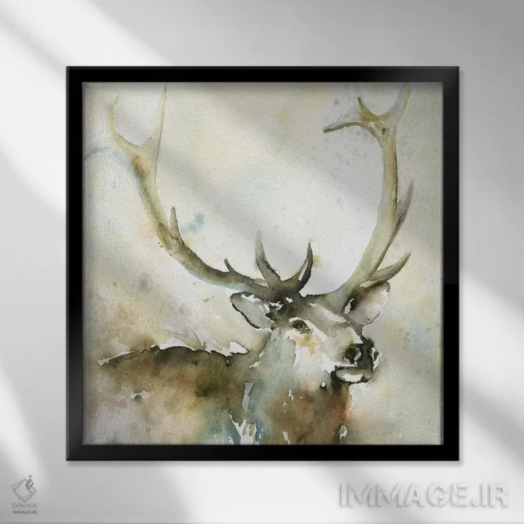 تابلو ظاهر شدن از میان مه اثر کارول رابینسون - نمای قابدار مشکی