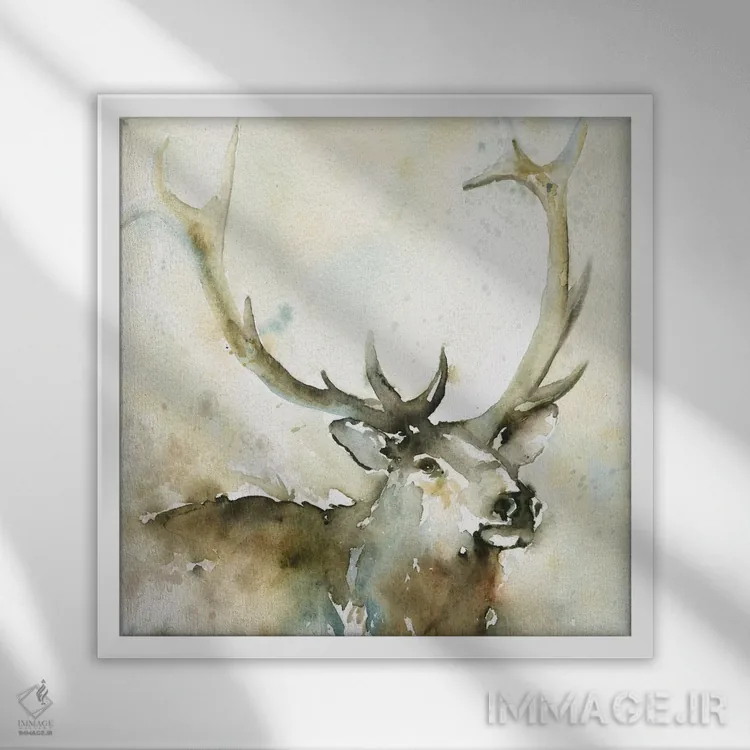 تابلو ظاهر شدن از میان مه اثر کارول رابینسون - نمای قابدار سفید