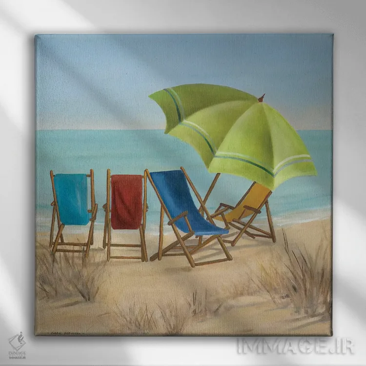 تابلو چهار تابستان ۲ اثر کارول رابینسون - نمای روبهرو روی دیوار