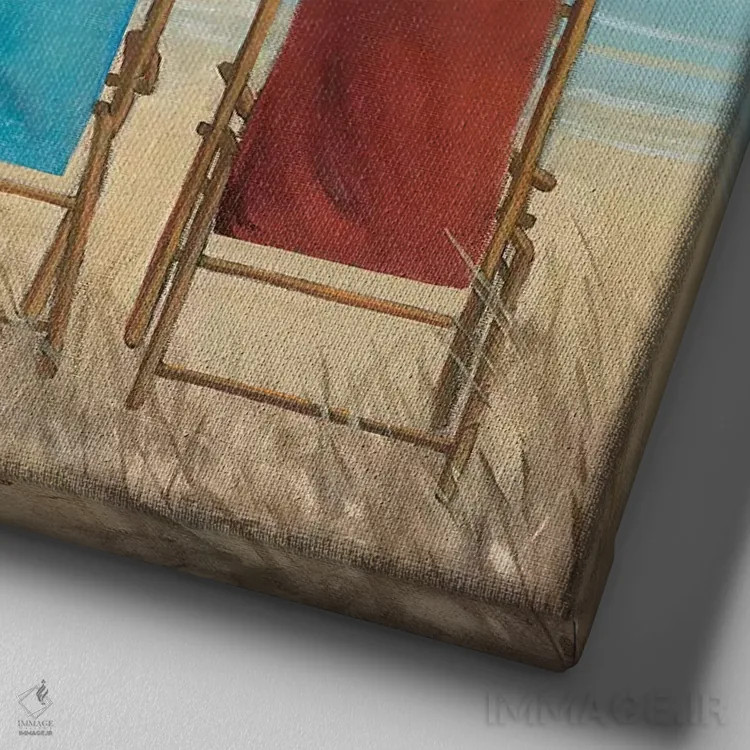 تابلو چهار تابستان ۱ اثر کارول رابینسون - نمای نزدیک بافت بوم