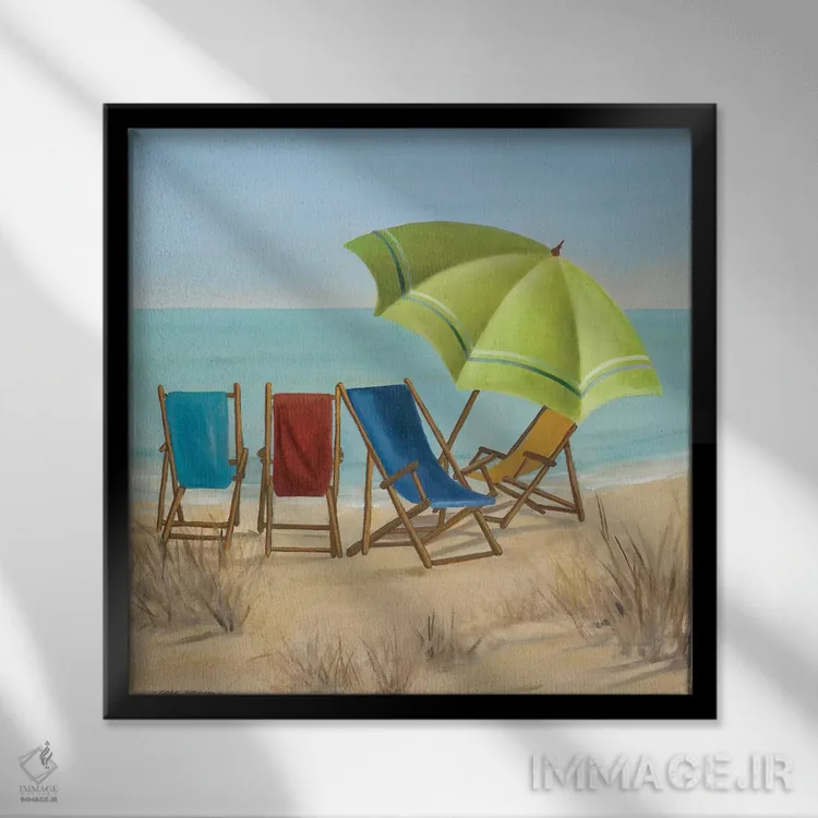 تابلو چهار تابستان ۲ اثر کارول رابینسون - نمای قابدار مشکی