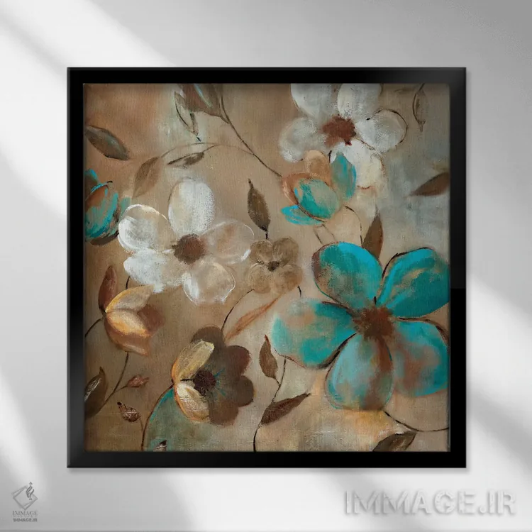 تابلو درخشش باغ ۱ اثر کارول رابینسون - نمای قابدار مشکی