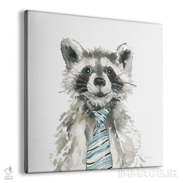 تابلو راکون (حیوان) اثر کارول رابینسون - نمای پرسپکتیو محصول