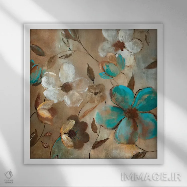 تابلو درخشش باغ ۱ اثر کارول رابینسون - نمای قابدار سفید