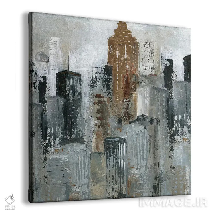 تابلو "چراغهای شهر دو" اثر کارول رابینسون - نمای پرسپکتیو محصول