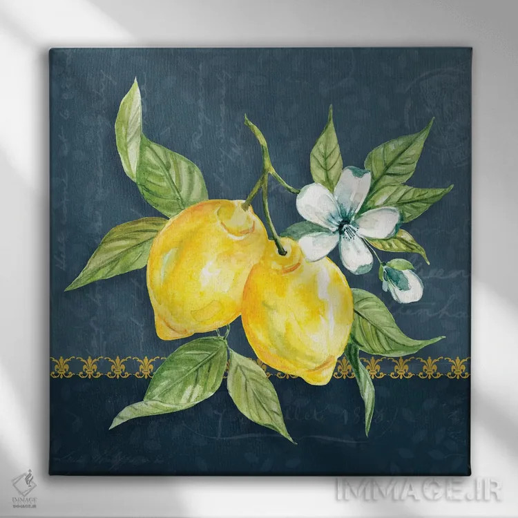 تابلو "فشردهٔ لیمو آبی دو" اثر کارول رابینسون - نمای روبهرو روی دیوار