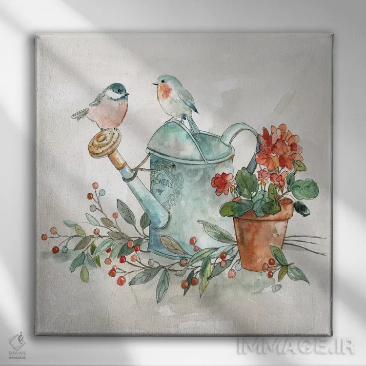 تابلو "نگاهی به باغ یک" اثر کارول رابینسون - نمای روبهرو روی دیوار