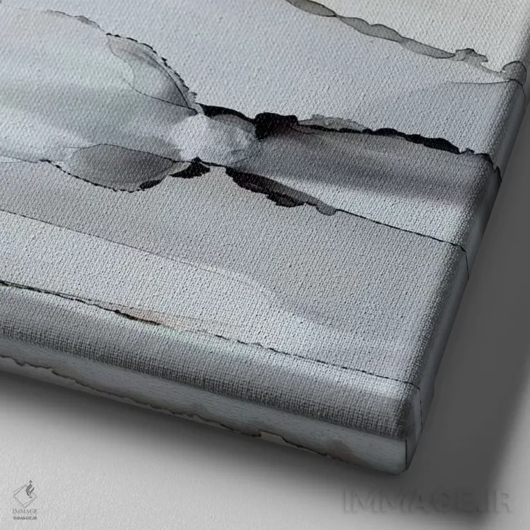 تابلو "افقهای آغشته به آفتاب دو" اثر کارول رابینسون - نمای نزدیک بافت بوم