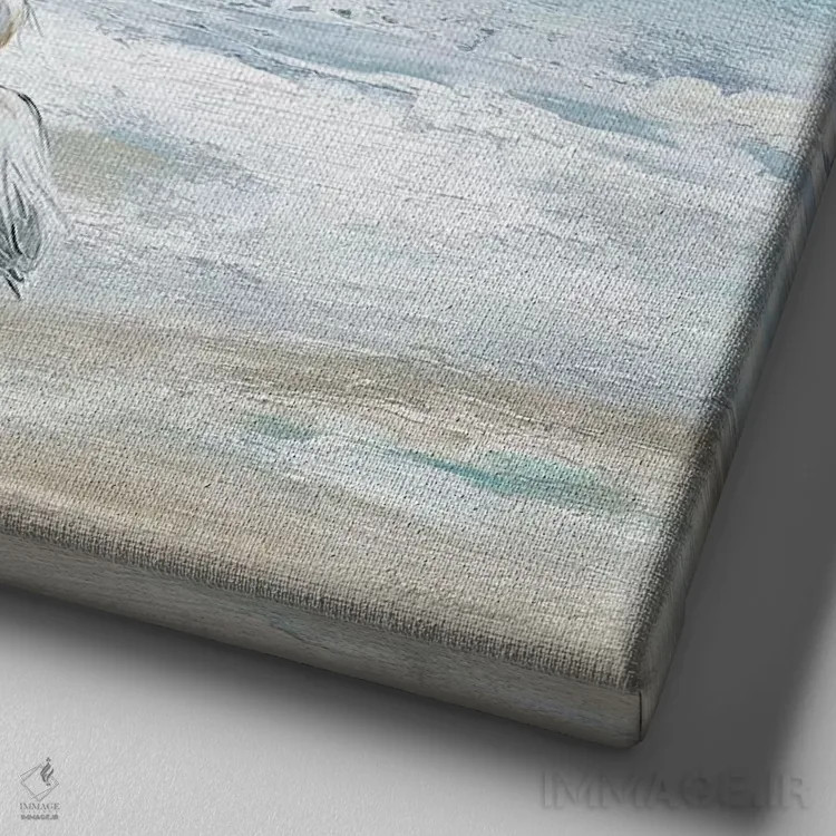 تابلو ماهیگیری جزر و مدی II اثر کارول رابینسون - نمای نزدیک بافت بوم