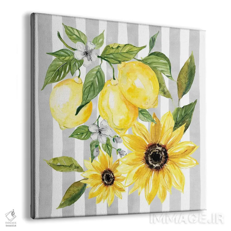 تابلو لیمو و گل آفتابگردان II اثر کارول رابینسون - نمای پرسپکتیو محصول