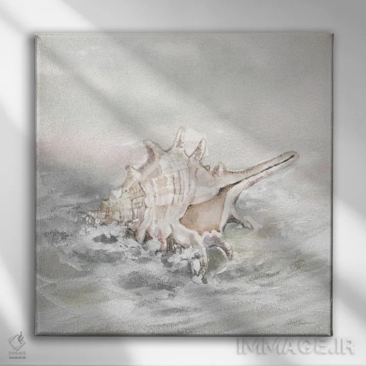 تابلو به ساحل رسیده I اثر کارول رابینسون - نمای روبهرو روی دیوار