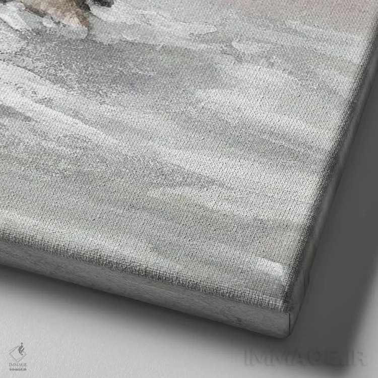 تابلو به ساحل رسیده III اثر کارول رابینسون - نمای نزدیک بافت بوم