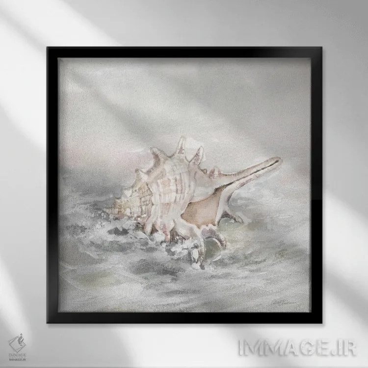 تابلو به ساحل رسیده I اثر کارول رابینسون - نمای قابدار مشکی