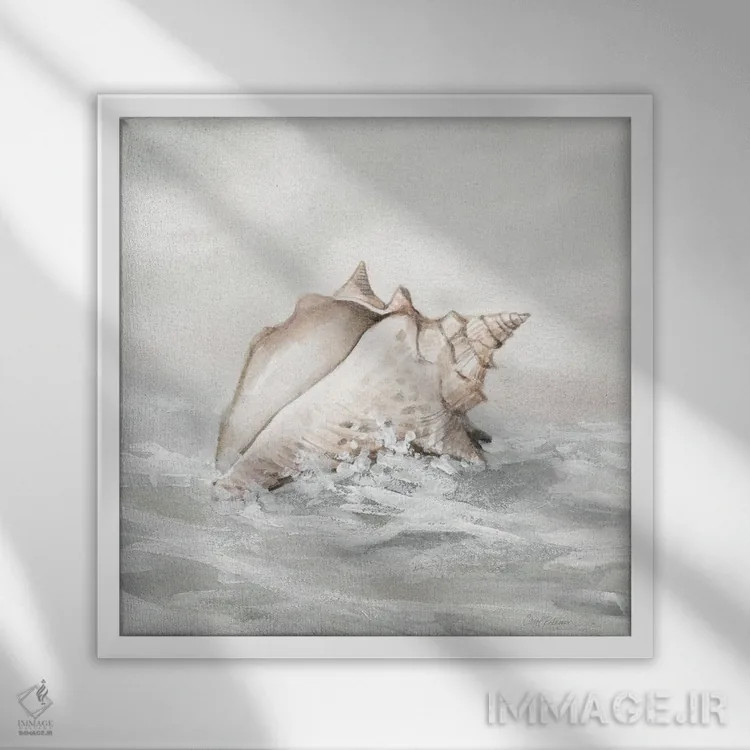 تابلو به ساحل رسیده III اثر کارول رابینسون - نمای قابدار سفید