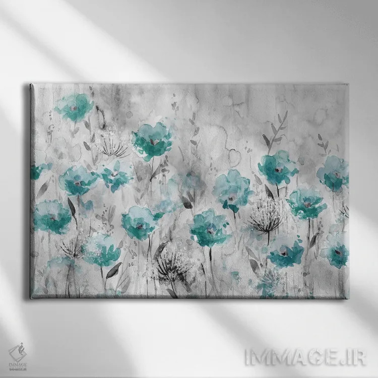تابلو باغ شقایق اثر کارول رابینسون - نمای روبهرو روی دیوار