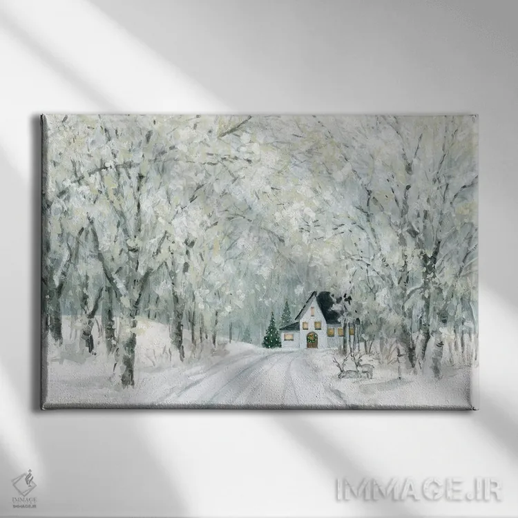 تابلو کوچهٔ کریسمس اثر کارول رابینسون - نمای روبهرو روی دیوار