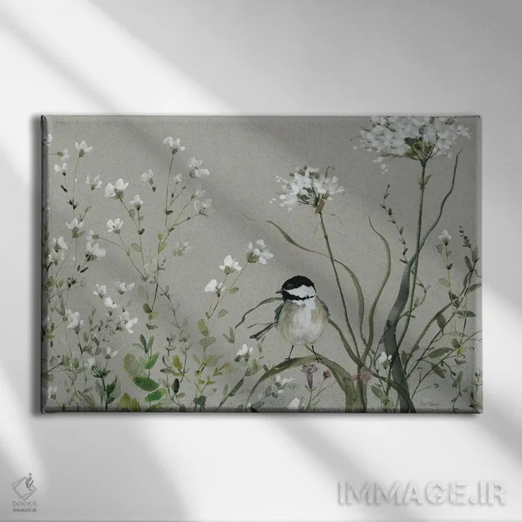 تابلو دستهگل بخشش؛ چمنزار II اثر کارول رابینسون - نمای روبهرو روی دیوار