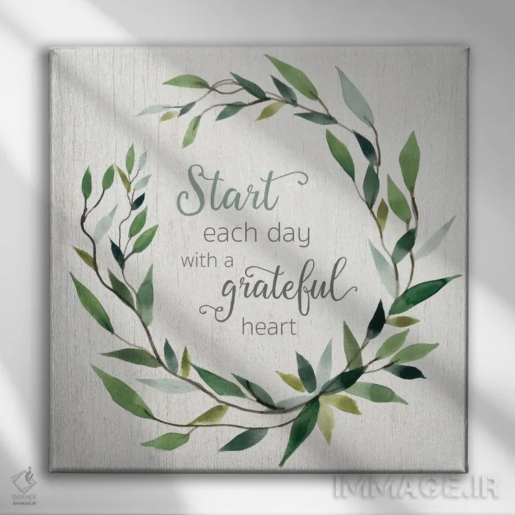 تابلو سبزینهٔ قلب شاکر اثر کارول رابینسون - نمای روبهرو روی دیوار