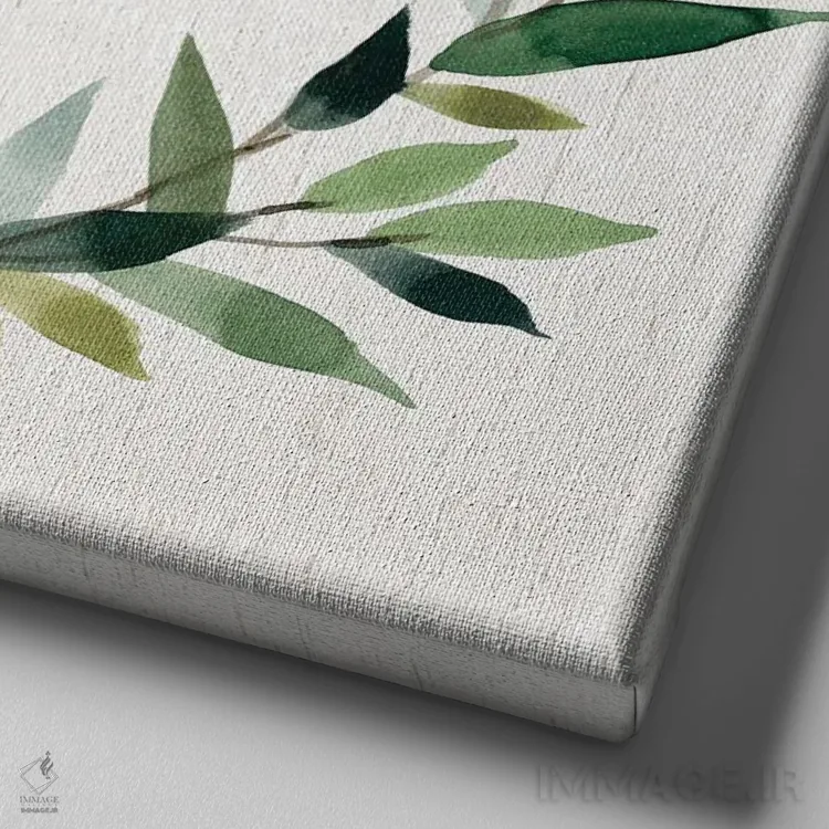 تابلو سبزینهٔ قلب شاکر اثر کارول رابینسون - نمای نزدیک بافت بوم