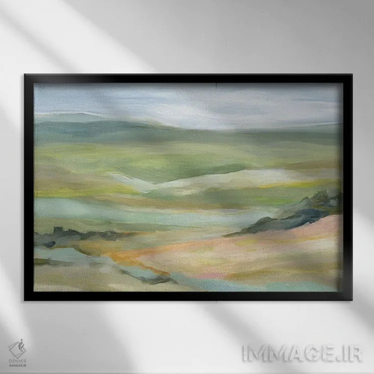تابلو دره رودخانه اثر کارول رابینسون - نمای قابدار مشکی