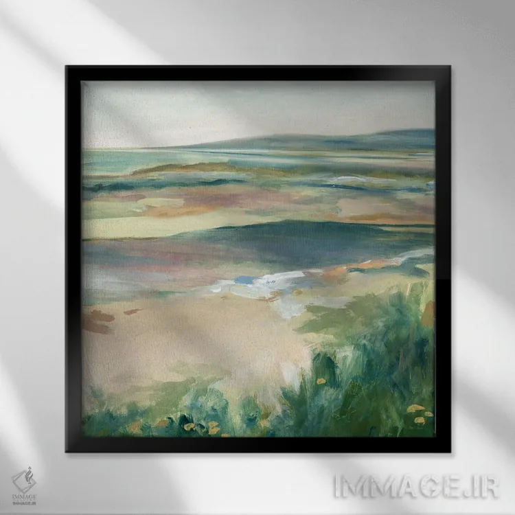 تابلو بازتابهای دریا اثر کارول رابینسون - نمای قابدار مشکی