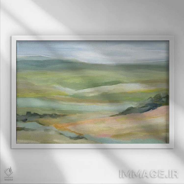 تابلو دره رودخانه اثر کارول رابینسون - نمای قابدار سفید