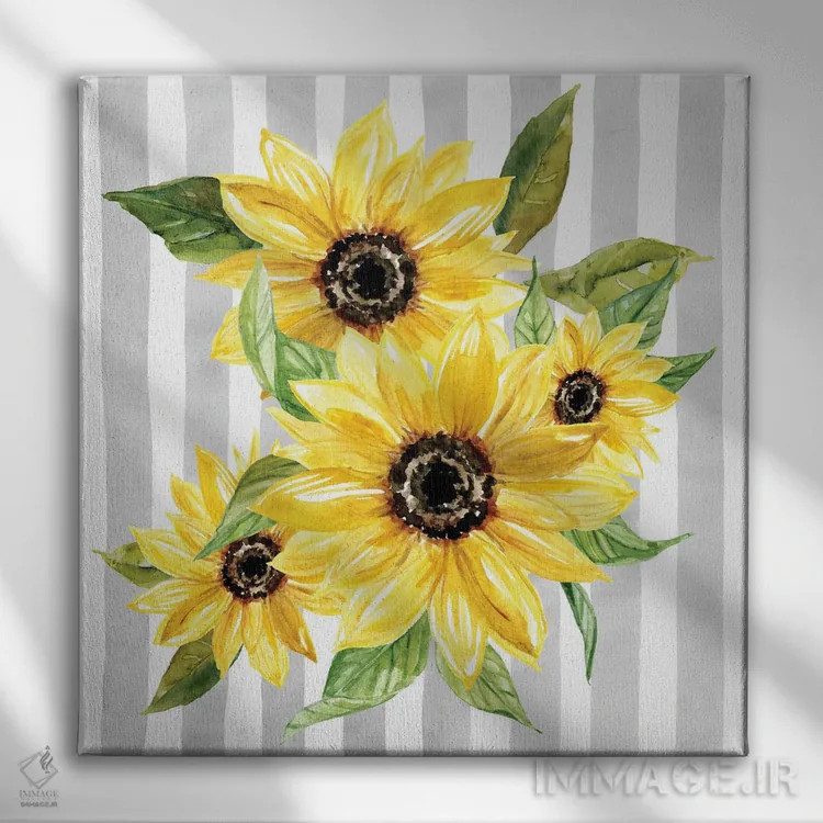 تابلو آرایش آفتابگردان I اثر کارول رابینسون - نمای روبهرو روی دیوار