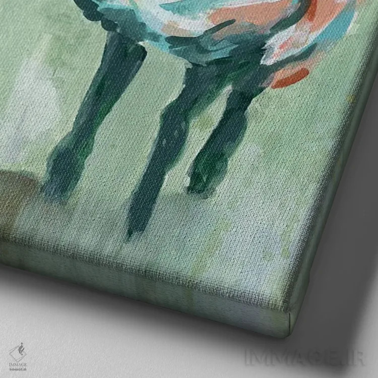 تابلو باشگاه پرستاران کودک اثر کارول رابینسون - نمای نزدیک بافت بوم