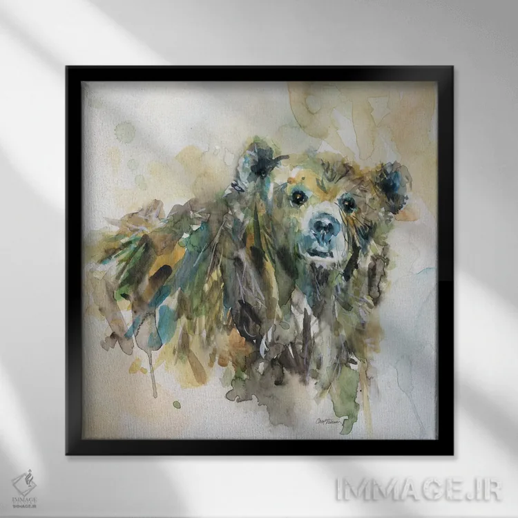 تابلو کاملاً کاری اثر کارول رابینسون - نمای قابدار مشکی