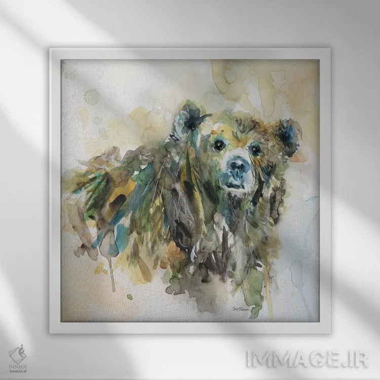 تابلو کاملاً کاری اثر کارول رابینسون - نمای قابدار سفید