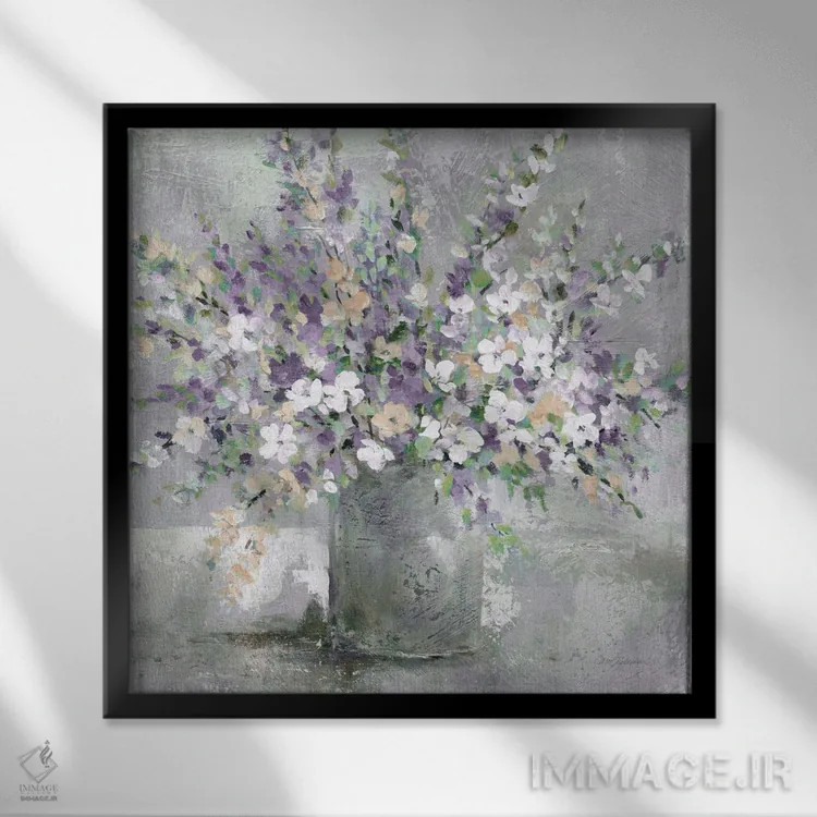 تابلو اسطوخودوس روستایی اثر کارول رابینسون - نمای قابدار مشکی