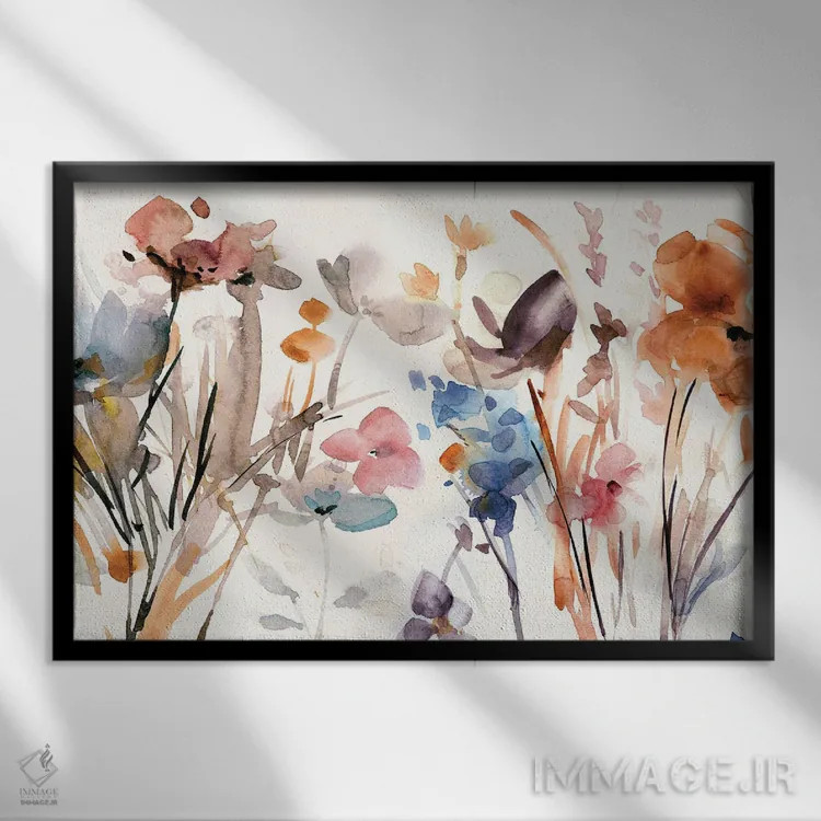 تابلو باغ پاپ (هنر پاپ یا موسیقی پاپ) اثر کارول رابینسون - نمای قابدار مشکی