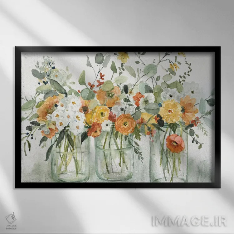 تابلو سه زیبایی اثر کارول رابینسون - نمای قابدار مشکی