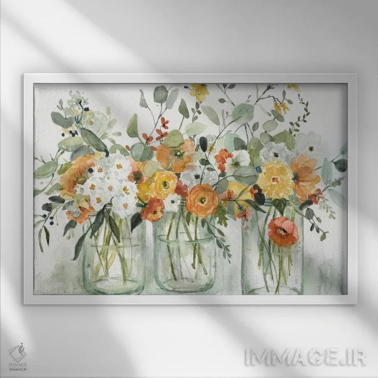 تابلو سه زیبایی اثر کارول رابینسون - نمای قابدار سفید