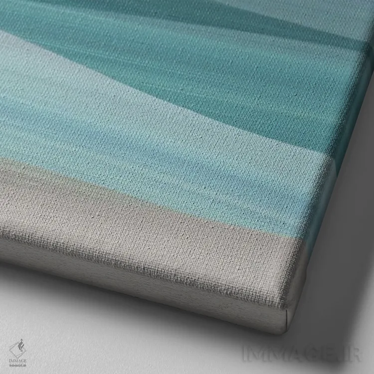 تابلو درهٔ آبی I اثر کارول رابینسون - نمای نزدیک بافت بوم