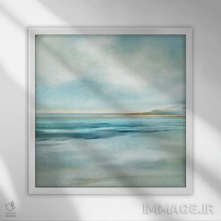 تابلو خلیج آوالون اثر کارول رابینسون - نمای قابدار سفید