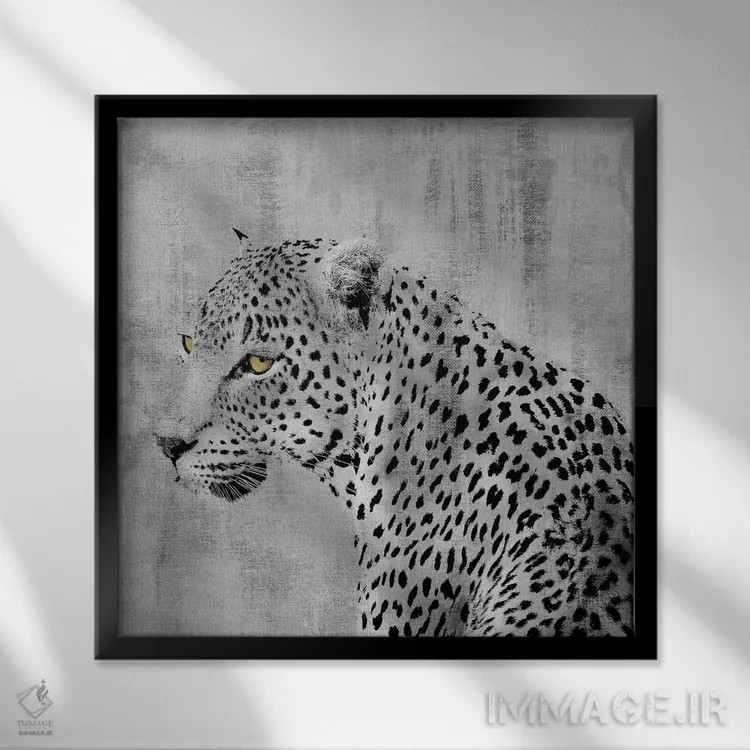 تابلو مکث گربه اثر کارول رابینسون - نمای قابدار مشکی