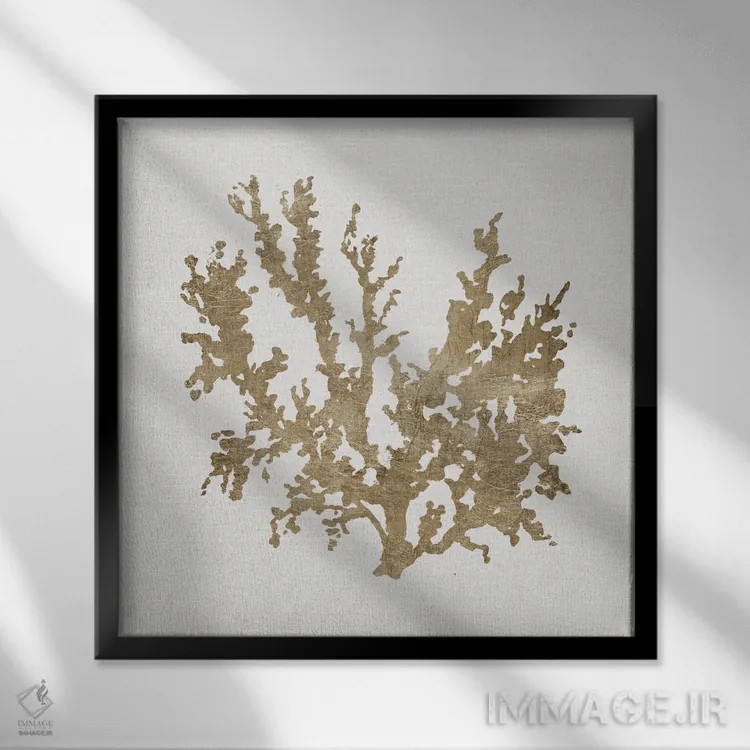 تابلو مرجان فلزی II اثر کارول رابینسون - نمای قابدار مشکی