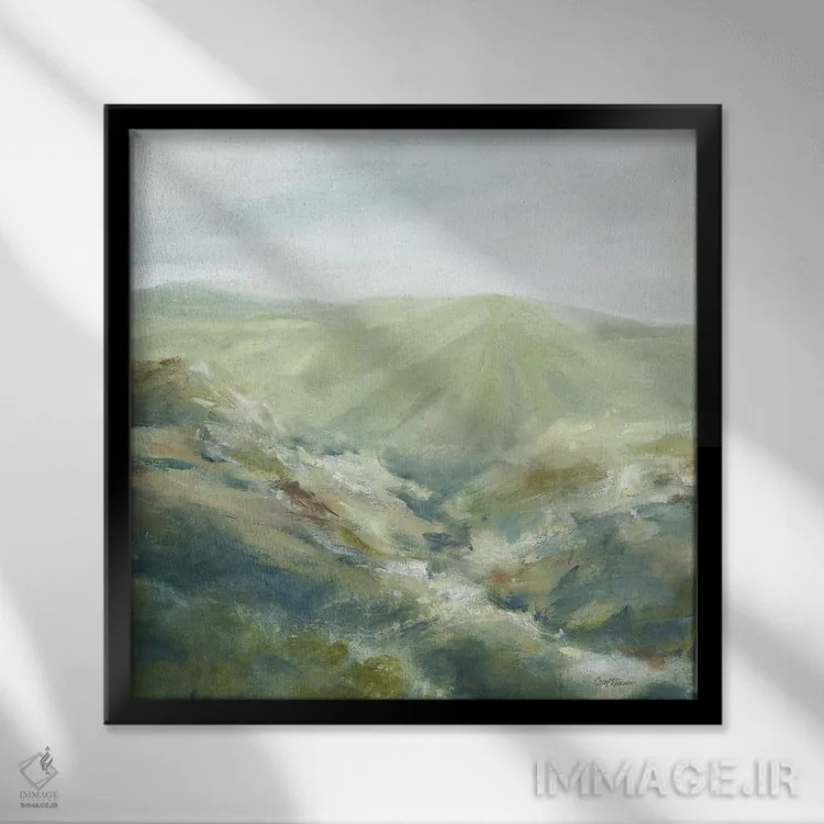 تابلو چراگاه کوهستانی اثر کارول رابینسون - نمای قابدار مشکی