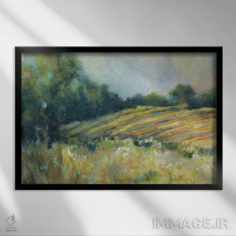 تابلو مزرعهٔ روستایی اثر کارول رابینسون - نمای قابدار مشکی