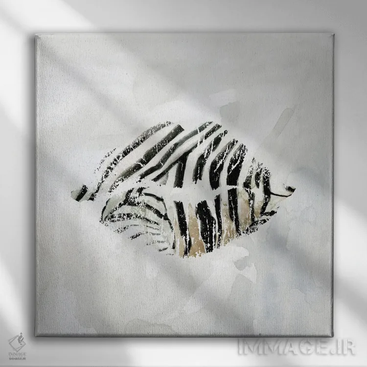 تابلو بوسههای گورخر I اثر کارول رابینسون - نمای روبهرو روی دیوار