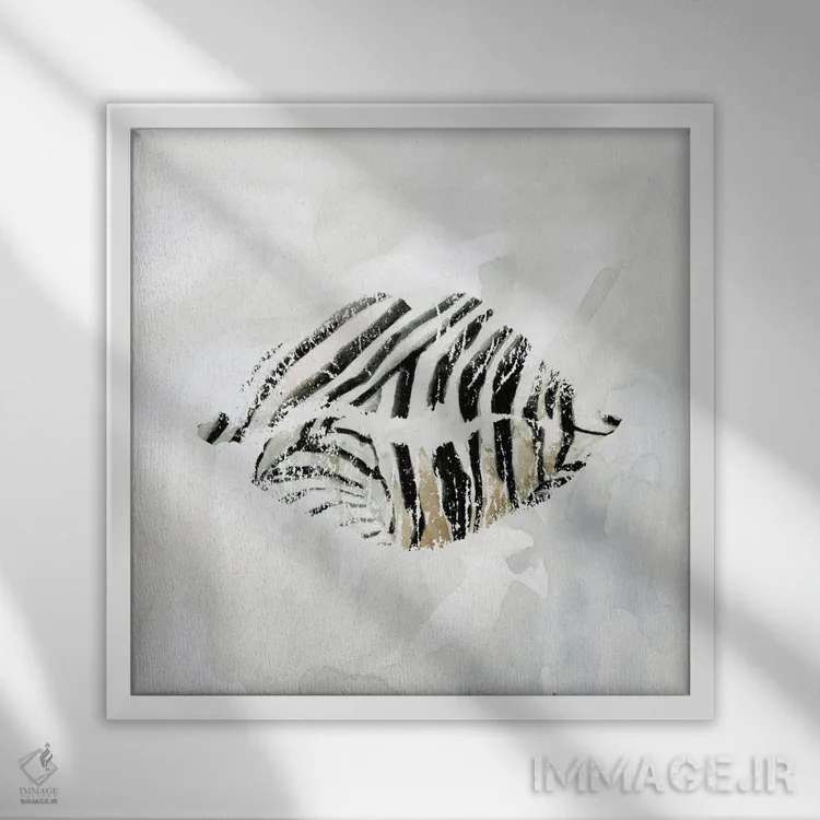 تابلو بوسههای گورخر I اثر کارول رابینسون - نمای قابدار سفید