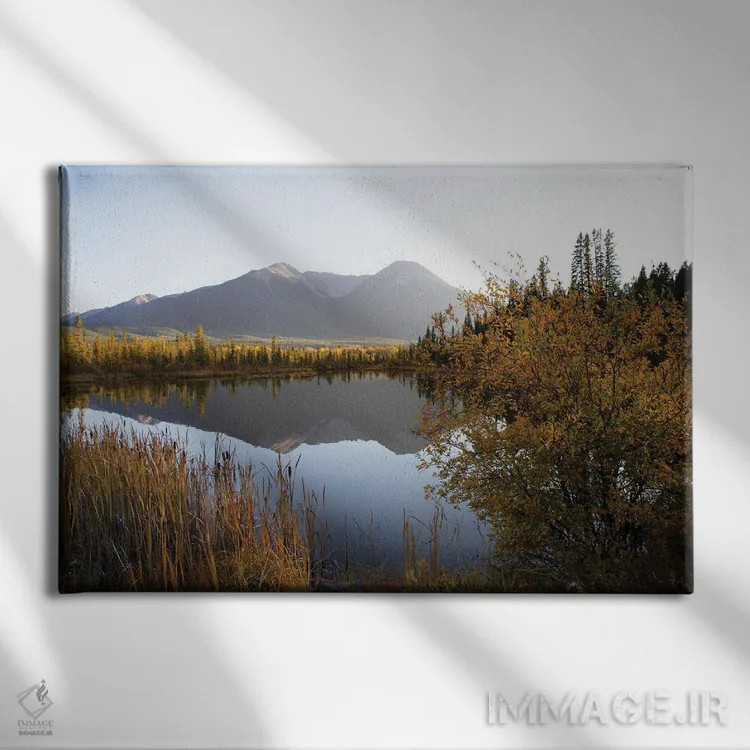 تابلو نور کم روی ورمیلین (رنگ قرمز خاص) اثر کارول رابینسون - نمای روبهرو روی دیوار