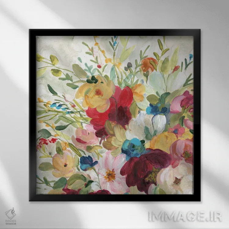 تابلو وفور باغ اثر کارول رابینسون - نمای قابدار مشکی